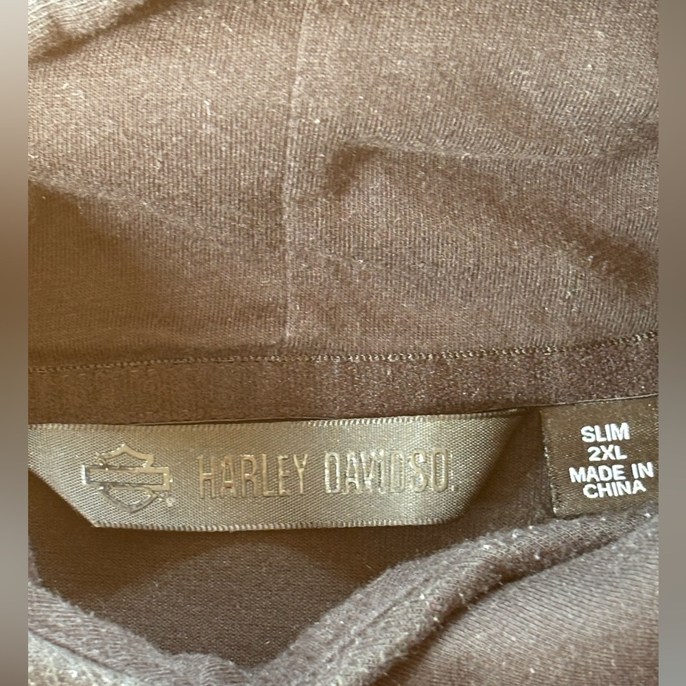 Men’s Harley-Davidson Embossed Logo Slim fit Pullover Hoodie sz 2XL - Picture 5 of 7